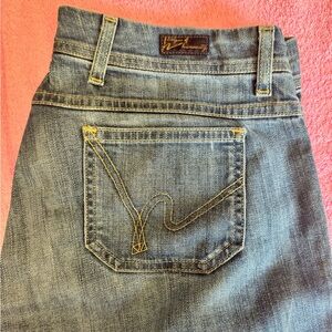 Citizens of Humanity vintage low rise wide leg cuffed jeans